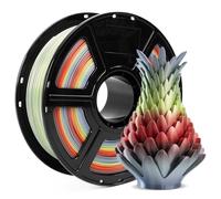 Flashforge Filamento per stampante 3D 1,75 mm, Filamenti per stampante 3D 1 kg Bobina Dimensionale Precisione +/- 0,02 mm, rispetto dell'ambiente, nessun fumo e nessun odore (Rainbow, Silk PLA)