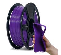 Flashforge - Filamento per stampante 3D 1,75 mm, filamenti per stampante 3D, bobina da 1 kg, precisione dimensionale +/- 0,02 mm, ecologico, senza fumo e nessun odore (viola, PLA flessibile)