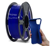 Flashforge Filamento per stampante 3D 1,75 mm, filamento per stampante 3D 1 kg di precisione dimensionale +/- 0,02 mm, rispettoso dell'ambiente, nessun fumo e nessun odore (blu, PLA flessibile)