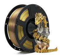 FLASHFORGE Filamento PLA in Seta Lucida, Multicolore Arcobaleno, 1.75 mm, Bobina da 1 kg, Struttura Ultra Lucida in Metallo