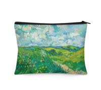 Flashideas Borsa per trucchi da viaggio, piccola borsa per cosmetici portatile da donna, Campo di grano Van Gogh 1, 1 Set