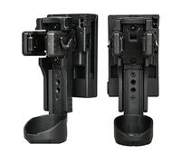 Flashlight Holder For Belt - Rotatable Carrier Gear Holder,Light Carry Case Torch Holster With Lever Side Lock System Sheriffs Security Guard