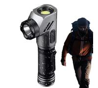 Flashlight Magnetic, Rechargeable Magnetic Torch, Outdoor Portable Work Light with 90-Degree Adjustable Head, Ideal for Night Hiking, Mechanics, Home, Car, Garage, Bedroom, Fishing