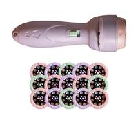 Flashlight Projector, 120 Patterns Cartoon Torch Light Toys, Adorable Fine Motor Skill Learning Plush for Childrens, Preschool Projector Toy, Kids Over 18 Months, 13x6.7x4 inches