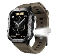Flashlight Waterproof Blue Tooth Call Smartwatch Men Outdoor Smart Watches Sleep Heart Rate Health Monitoring Sports Fitness (GDKHS)