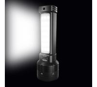 Flashlights For Camping - Solar Charging Outdoor Flashlight con batteria ricaricabile e fascio lungo, costruito per l'illuminazione in Hiking and Survival Situations, compatto e leggero per T