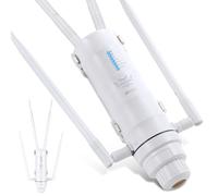 FLASHOWL Ripetitore WiFi Esterno AC1200 Dual Band WiFi Extender Esterno con PoE IP65 Antenna WiFi da Esterno Access Point Ponte WiFi Esterno per Giardino Garage Terrazza