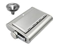 Flasks For Liquor - 2 In 1 Stainless Steel 6 Oz Alcohol Bottle Box Set
