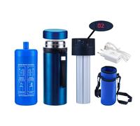 flaskyflask Astuccio isotermico per insulina da viaggio 2-8 Grad Auto Shut off USB TSA Borsa termica medicamenti Mit Temp + Biogel refrigeratori | ideale per i diabetici trasportare (blu)
