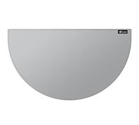 FLASLD Tappetino per camino ignifugo 61 x 107 cm, mezzo rotondo per focolare protegge i pavimenti dalle scintille di braci, grigio