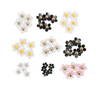 Flat Back Daisy Flower Embellishments Vibrant Assortment Of 45 Pieces For DIY Crafts Jewelry Making And Party Decorations ABS Plastic Durable And Fade Resistant
