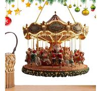 Flat Christmas Santa Carousel, Acrylic Santa Wall Ornament, 2d Winter Holiday Ornament, Christmas Window Decoration, Sunlight Catching Ornament, Festive Holiday Decor, Whimsical Santa Decoration