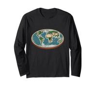 Flat Earth Citazione divertente Sembra Flat To Me Looks Flat Significato Maglia a Manica