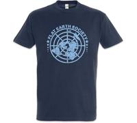 Flat Earth FE Theory Moon Landing Conspiracy Printed T-Shirt Black, Colore 12, L