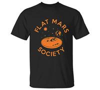 Flat Earth FE Theory Moon Landing Conspiracy Printed T-Shirt Black, Colore 16, L