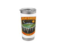 Flat Earth Retro Comic Conspiracy Theory regalo Bicchiere termico in acciaio inox doppia parete