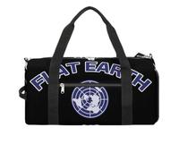 Flat Earth Society, borsa da palestra divertente con scomparto per scarpe, borsone da viaggio, borsa da yoga