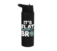 Flat Earth Society Flat Earther - È Flat Bro Stainless Steel Insulated Water Bottle