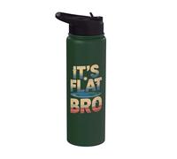 Flat Earth Society Flat Earther - È Flat Bro Stainless Steel Insulated Water Bottle