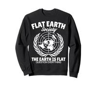 Flat Earth Society La Terra è Piatta Domanda Tutto Felpa
