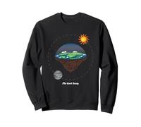 Flat Earth Society - Maglietta con Scritta Flat Earth Society Felpa