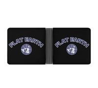 Flat Earth Society - Portafoglio divertente per banconote, portamonete e carte, per uomini e donne, Stile:, Taglia unica, Per tutte le stagioni