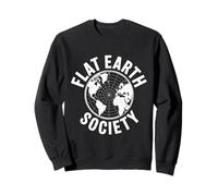 Flat Earth Society T Abbigliamento Teoria della cospirazione Earther Felpa
