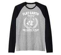 Flat Earth Society Teoria della cospirazione Scienza Maglia con Maniche Raglan