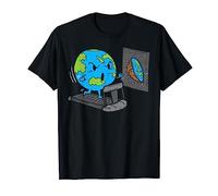Flat Earth Threadmill Funny Conspiracy Theory Workout Gift Maglietta