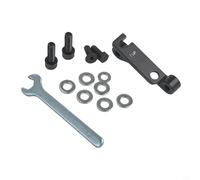 Flat for is Mount Adattatore anteriore in lega per freni a disco Leggero per pinza in alluminio lavorato CNC 14 g - Compatibile con rotori freno posteriori da 160 mm da 180 mm nero