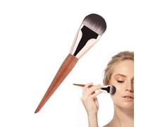 Flat Foundation Brush, Makeup Foundation Brush Ultra Thin, Soft Bristles, Portable Wooden Handle Applicator For Cream Blending, Powder Buffing, And Cosmetics Application