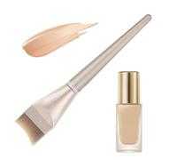 Flat Foundation Brush - Thin Makeup Tool, Ultra-Thin Flat Head Foundation Brush for Wet and Dry Use | Lightweight Concealer Bruses for Blending Liquid and Cream | Perfect for Teens, Girls, College