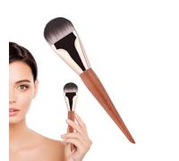 Flat Foundation Brush, Ultra Thin Makeup, 6.73x1.42in Soft Bristles, Portable Wooden Handle, Cosmetics Application for Cream Blending, Powder Buffing, Women