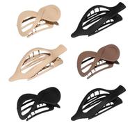 Flat Hair Clips, 6-Piece Horizontal Non-Slip Hairpin Barrettes, Stylish Vintage Banana Clips for Secure Hold, Comfortable Hairgrips, Elegant Headdress, Daily and Special Occasion