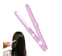 Flat Iron | 2-In-1 Fast Heating Double-Purpose Curler Wand,20 W Mini Curling Iron for Short Hair - for Bangs Waves Beach Overnight Sleep Travel Girls Women Christmas