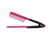 Flat Iron Comb - Spazzola raddrizzante per capelli, 9,84 x 1,46 x 0,79 pollici, strumento a forma di V, materiale ABS, resistente all'uso, per salon casa, viaggi, 25 x 3,7 x 2 cm
