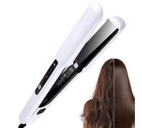 Flat Iron Curler 4 Temp Settings Barber Shop Styling Wand | This 2-In-1 Straightener and Curling Iron Features Negative Ion , 4 Adjustable Temperature Settings, One-Button