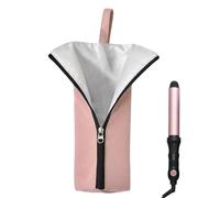 Flat Iron Travel Case, Heat Resistant Mat Pouch, 11.42 Inches Lightweight Dustproof Curling, Storage Bag for Makeup Station Rv Bathroom Vanity Table Home Travel Hairstylist