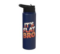 Flat Mars Conspiracy Theory - È Flat Bro Flat Mars Stainless Steel Insulated Water Bottle