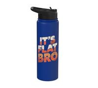 Flat Mars Conspiracy Theory - È Flat Bro Flat Mars Stainless Steel Insulated Water Bottle