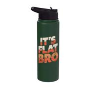 Flat Mars Conspiracy Theory - È Flat Bro Flat Mars Stainless Steel Insulated Water Bottle