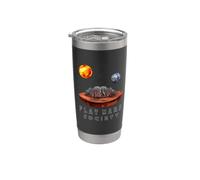 Flat Mars Society Funny Earth Universe Sci Fi Space Science Bicchiere termico in acciaio inox doppia parete