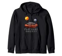 Flat Mars Society Funny Earth Universe Sci Fi Space Science Felpa con Cappuccio