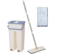 Flat Mop - Floor Mop And Bucket Set | Dry And Wet Separation Hands