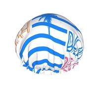 Flat Ocean Waves Riutilizzabile Impermeabile Lavabile Regolabile Adatto a donne Tutte le lunghezze Cuffia da a