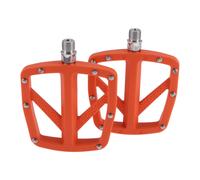 Flat pedal nylon antislip arancio no riflett assi14mm BMX/MTB/strada 1paio