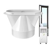 Flat Portable AC Exhaust Hose Connector - Air Conditioner Pipe Adapter | Compatible with 130mm & 150mm Duct Interfaces, Home & Apartment Vent Accessory