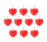 Flat Sprayer Nozzle, Froth Nozzle, Caulk Head, Reusable Construction, Wide Fan Spray Design, Ideal for Garden and Sprayer Use, 1.89x1.46 Inches, Red Color, 10 Pieces