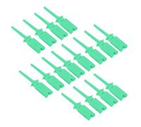 Flat Test Hooks 20pcs | Pure Copper Circuit Testing Clips with Strong Elasticity | Test Hook Clamp for Electrical Supply/Multimeter/Electronics | Avoid Short Circuit (Green)