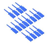 Flat Test Hooks 20pcs | Pure Copper Circuit Testing Clips with Strong Elasticity | Test Hook Clamp for Electrical Supply/Multimeter/Electronics | Avoid Short Circuit (Blue)